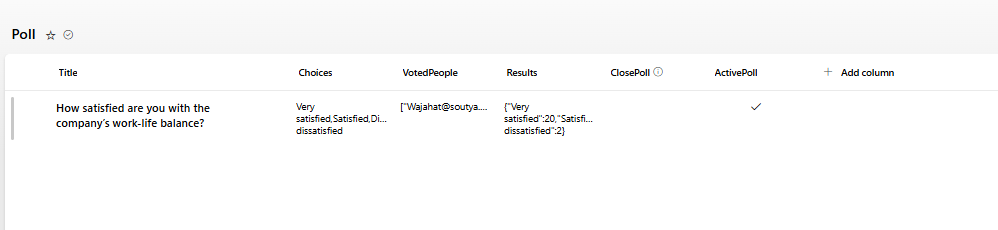 SharePoint Employee Survey Webpart Configuration